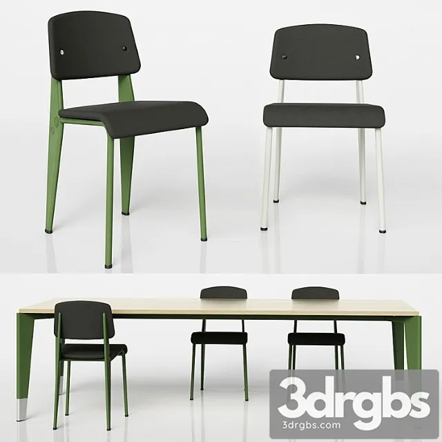 Standard Sr Chair Prouve Raw 3D Model Free