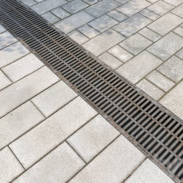 Standartpark rain grate and 2 types of paving stones Free Download