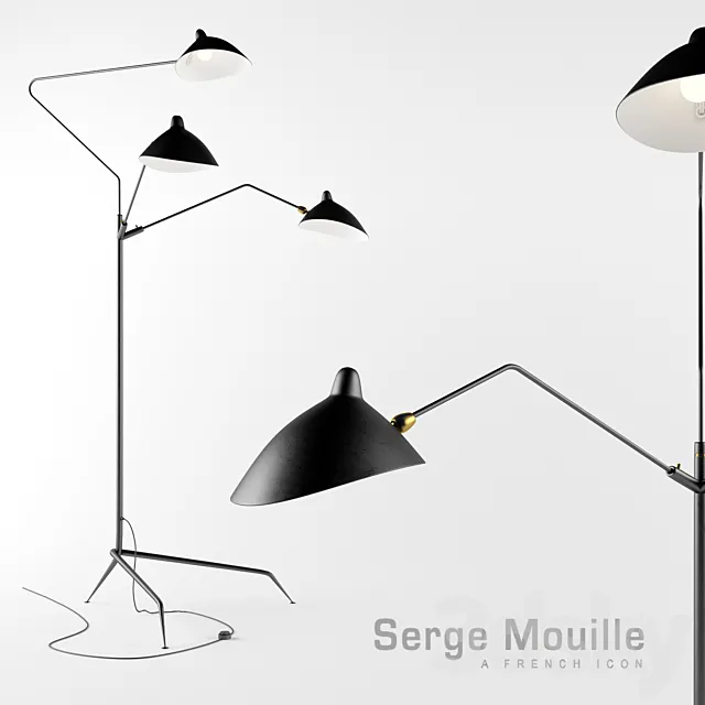 Standing lamp 3 arms 3DModel