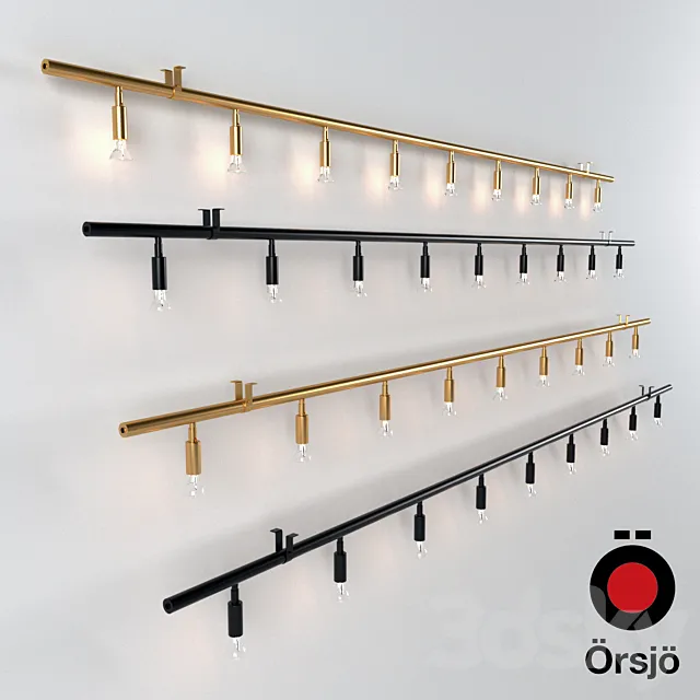 Star 9 by Jonas Bohlin Orsjo _ Pendant lamp brass & black 3D Model