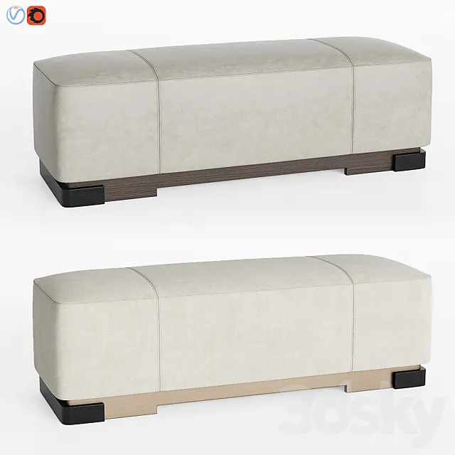 Star Ottoman Kara Mann Bakerfurniture 3D Model