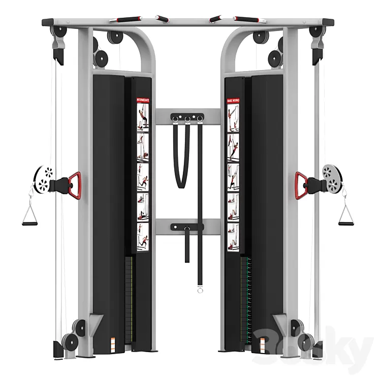 Star Trac INSTINCT DUAL ADJUSTABLE PULLEY 3D Model