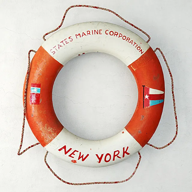 States Marine Corporation Life Preserver Ring 3D Model