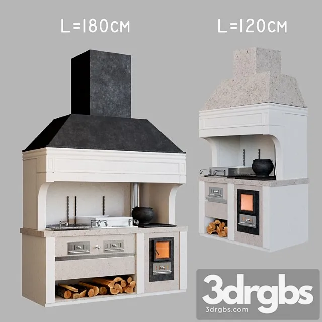 Stationary Barbecue 3D Model Download