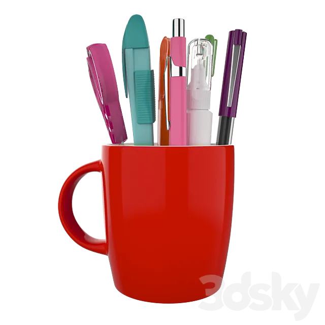 Stationery mug 3D Model