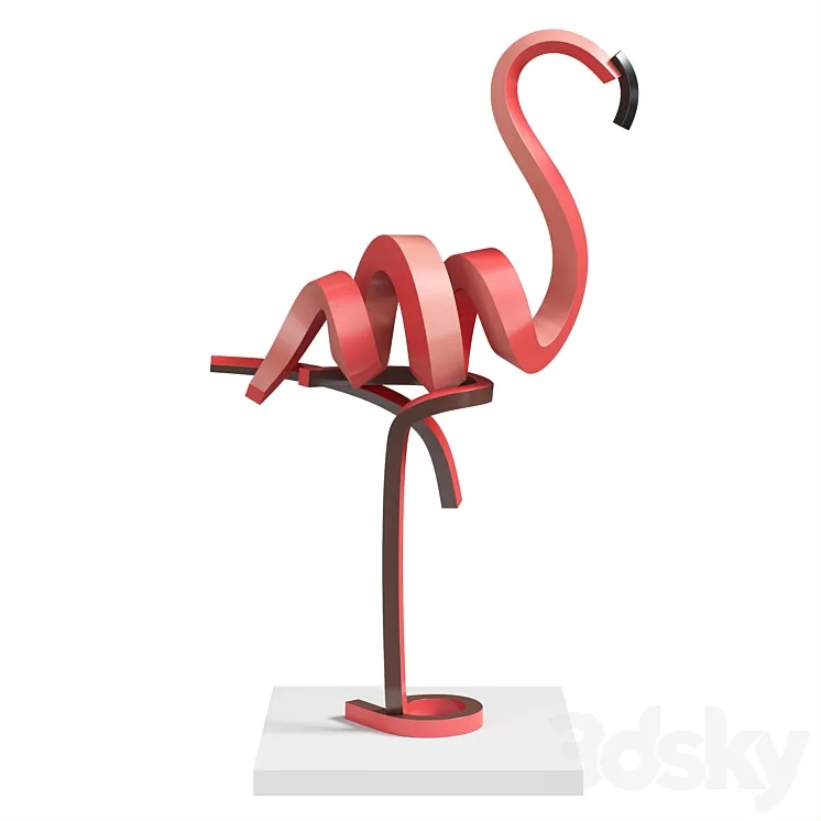 Statue Flamingo 2020 3D Model Free