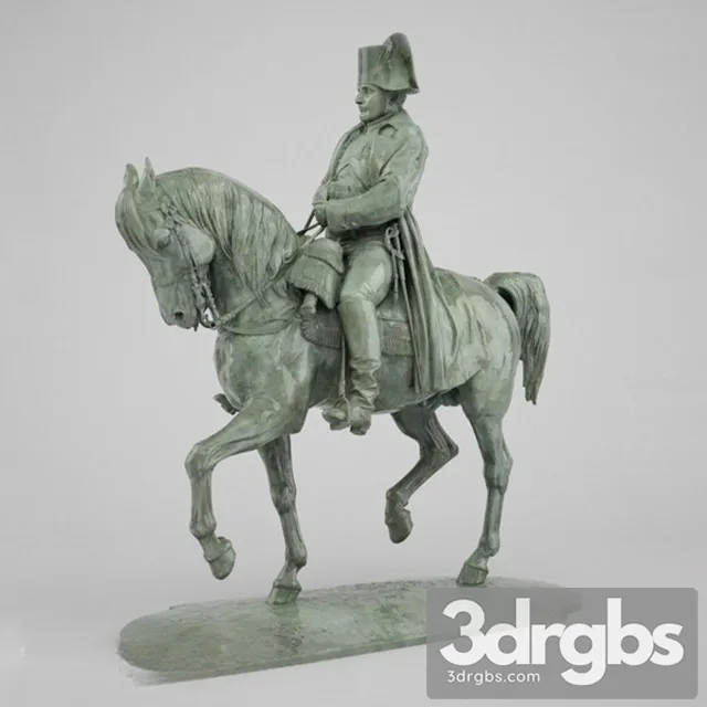 Statue Napoleon Riding Horse 3D Model Free