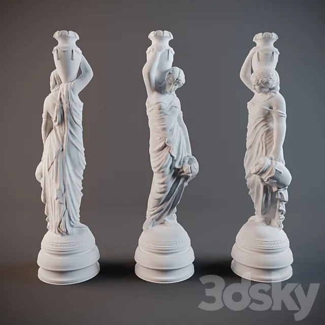 Statue of "The Virgin with a Vase" 3D Model