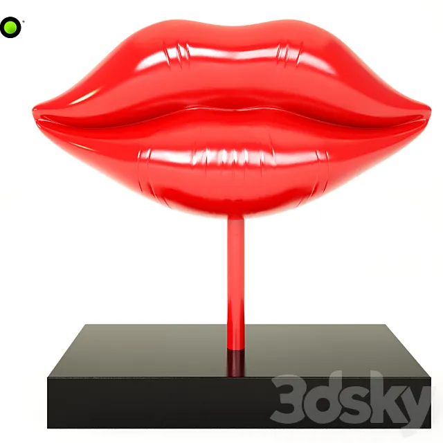 Statuette Lips 3D Model