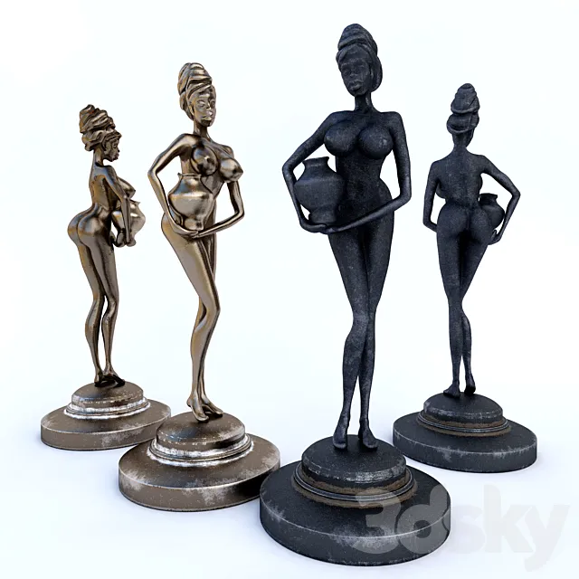 Statuette of an African grotesque 3D Model