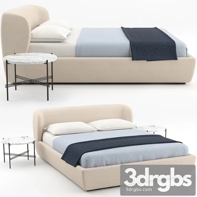 Stay bed + ts coffee table by gubi 2 3D Model Free