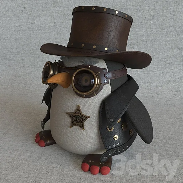 Steampunk penguin 3D Model