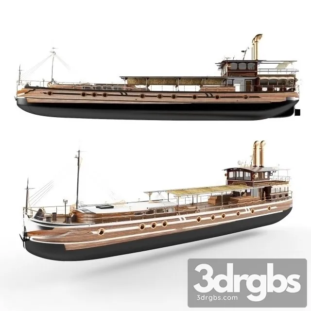 Steampunk Ship 3D Model Free