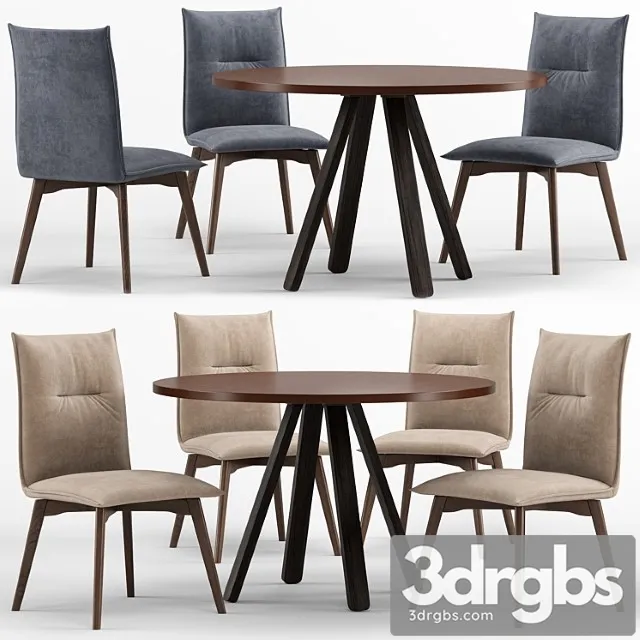 Stecco cocktail table and maya chair - connubia calligaris 2 3D Model Free