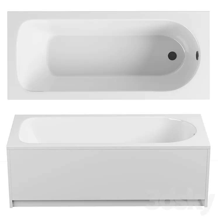 Steel bath Kaldewei Eurowa 309 140x70 3D Model Free