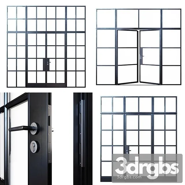 Steel doors 3D Model Free