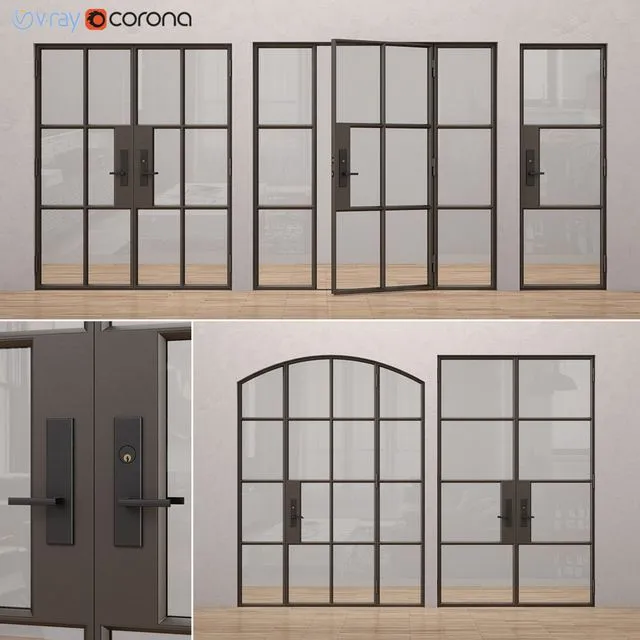 Steel doors Rehme 3 3D Model
