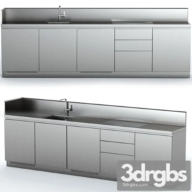 Steel outdoor kitchen atelier abimis 3D Model Free