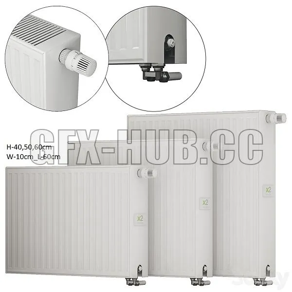 Steel Panel Radiators Kermi 3D Model