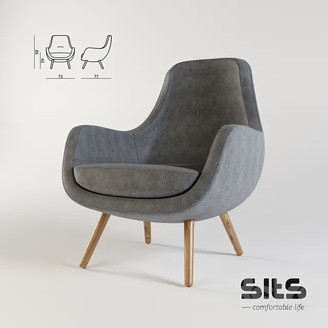 Stefani Sits 3DModel