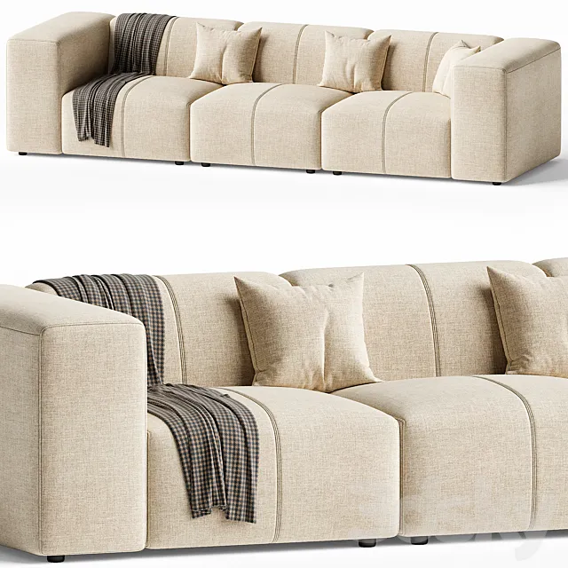 Stefano 3-Piece Sectional Sofa Free Download