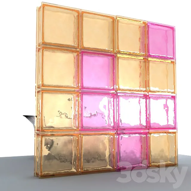 Stekloblok 3D Model