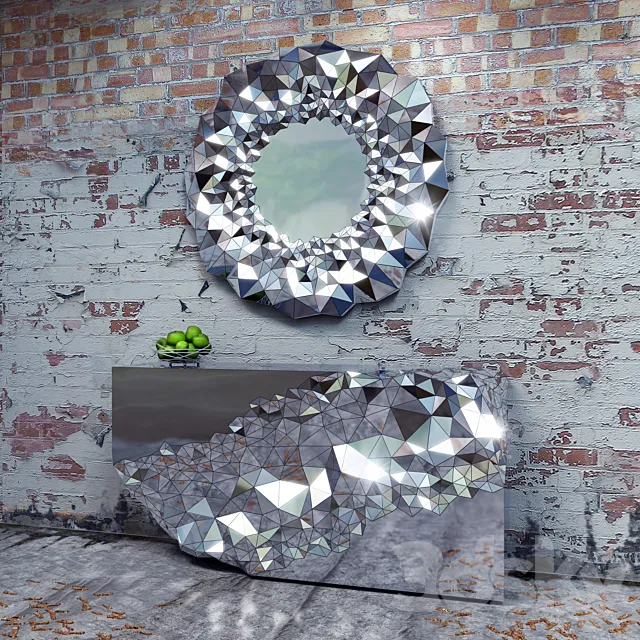 STELLAR CONSOLE TABLE & MIRROR by Jake Phipps 3D Model