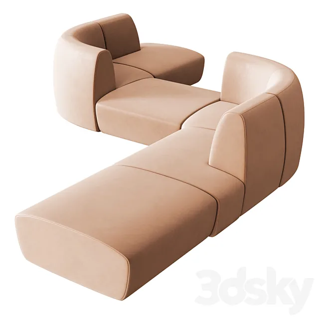 Stellar Works - Infinity Sofa Option3 3D Model