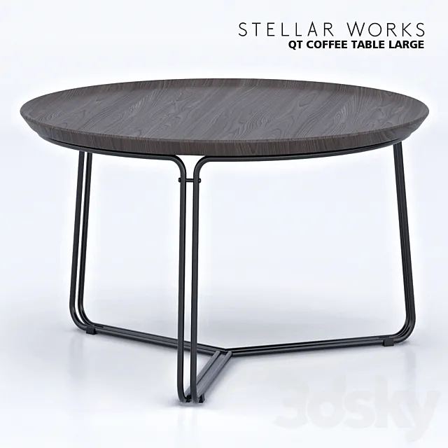 Stellar Works QT Coffee table Small Large 3D Model