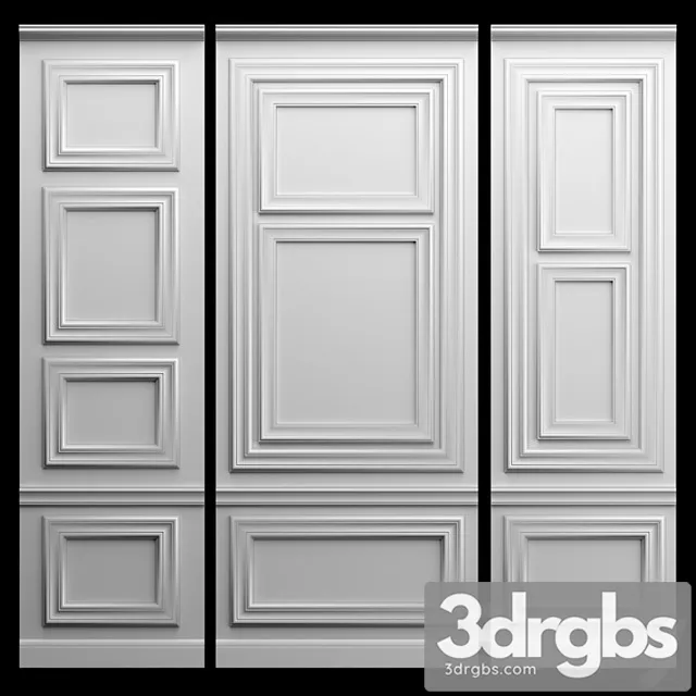 Stenovaia Panel Gipsovaia Lepnina 41 3D Model Free