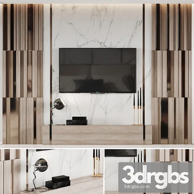 Stenovaia Panel S Tv 3 3D Model Free