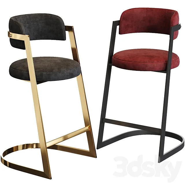 Stephanie Counter Stool by Meridian Furniture 3D Model