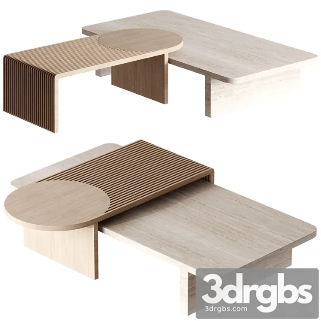 Stick and stone center table by dooq 2 3D Model Free