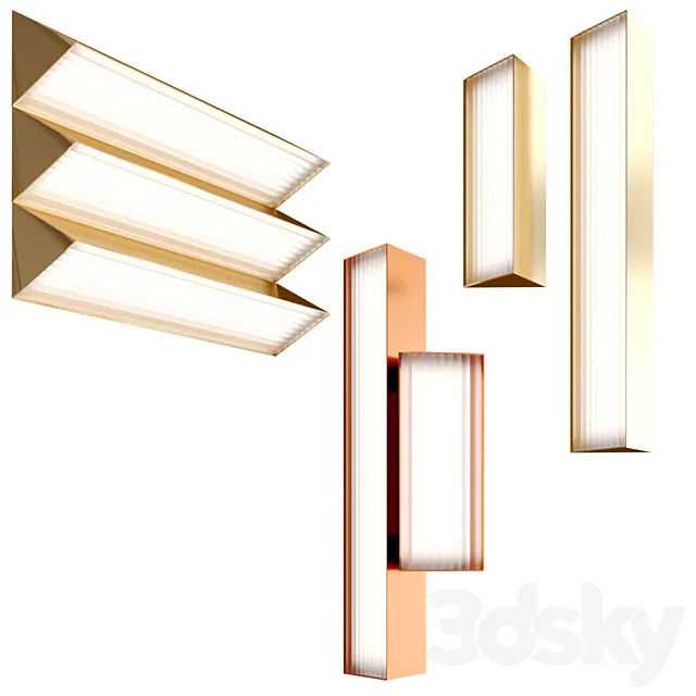 STICK wall lamp collection 3D Model
