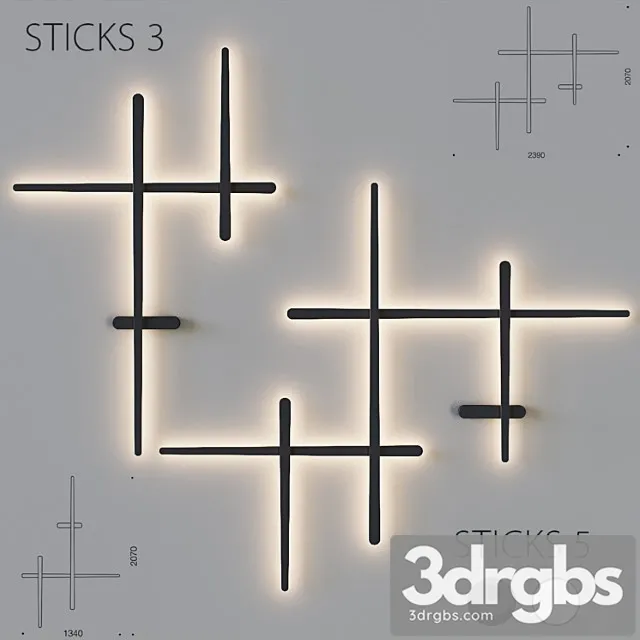 Sticks Centrsvet 3D Model Free