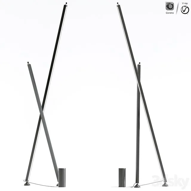 Sticks Stand Alone Vibia Floor Lamp 3D Model