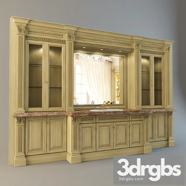 Stienka S Miebiel Iu I Umyval Nikom 3D Model Free