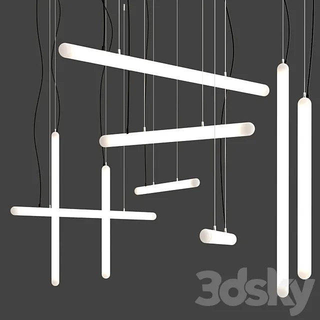 STILETTO Pendant lamp By SLIDE 3D Model