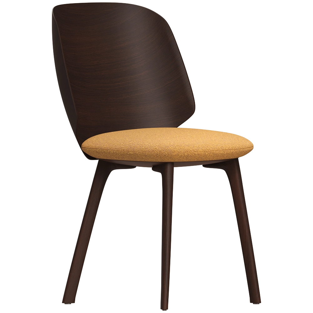 Stilfort - Chair Universal Collection 4 legged oak base 3D Model