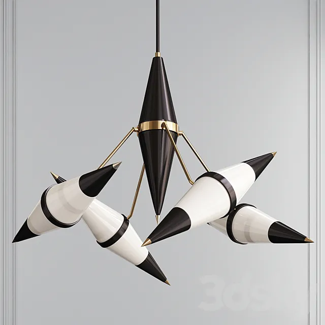 Stilnovo Original MidCentury Chandelier 3D Model