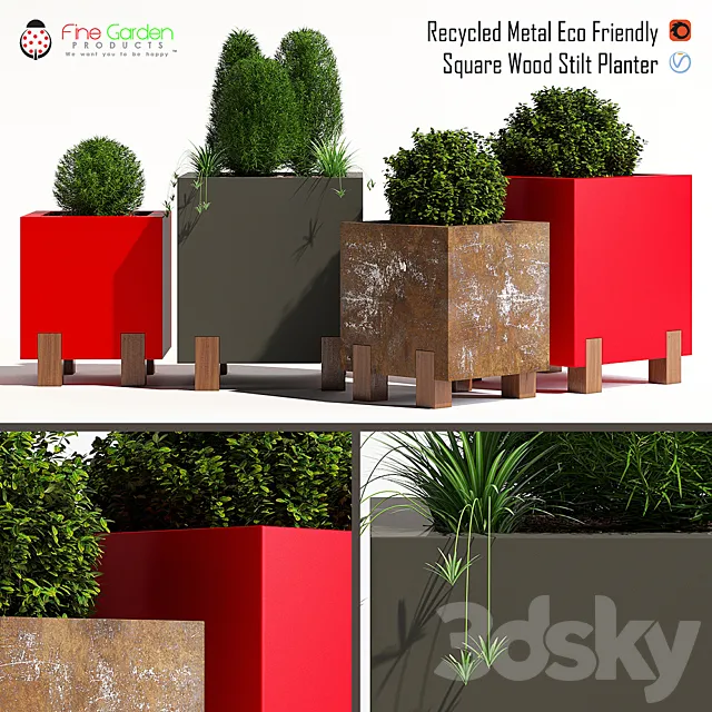 Stilt planter 3DModel