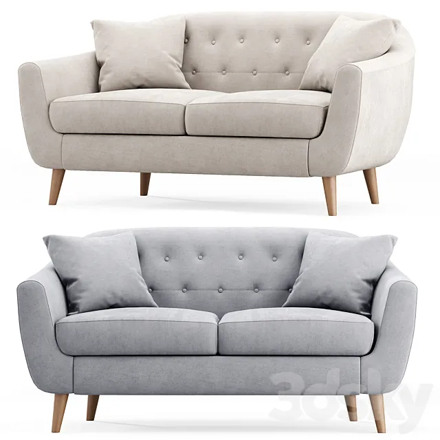Stockholm 2-seater sofa 3D Model