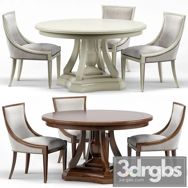 Stockton Ivory Lacquered Maxime French Round 3D Model Free