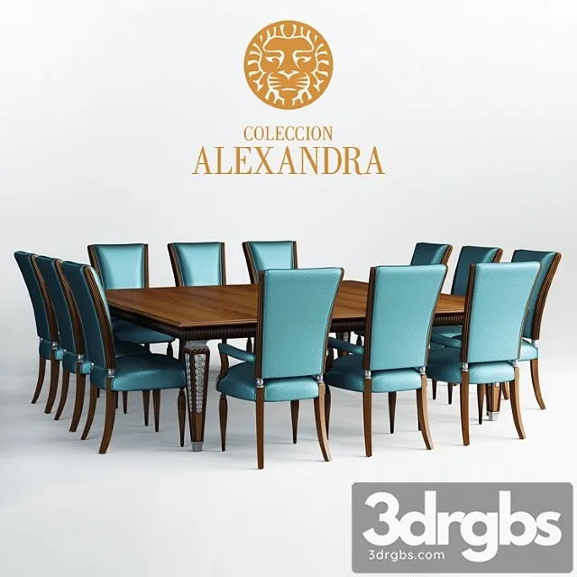 Stol I Stul Ia Coleccion Alexandra Deco 3D Model Free