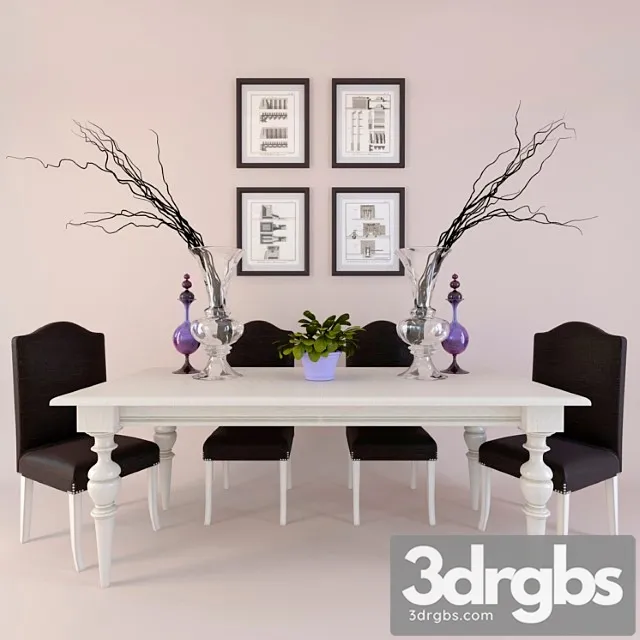 Stol I Stul Ia Veranda S Diekorom 3D Model Free