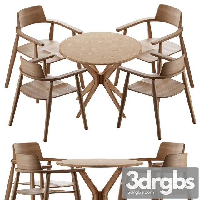 Stol Olden So Stuliami Samurai 3D Model Free