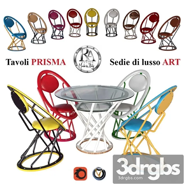 Stol Prisma Stul Ia Art Ra Design 3D Model Free