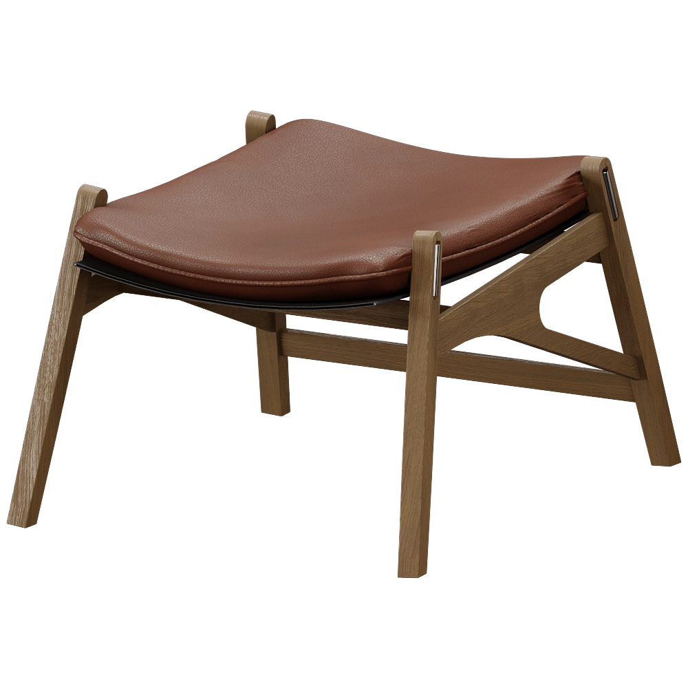 Stolab - Stool Link Foot Oak 3D Model