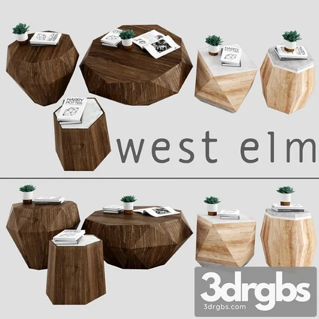 Stoly West Elm 4 3D Model Free