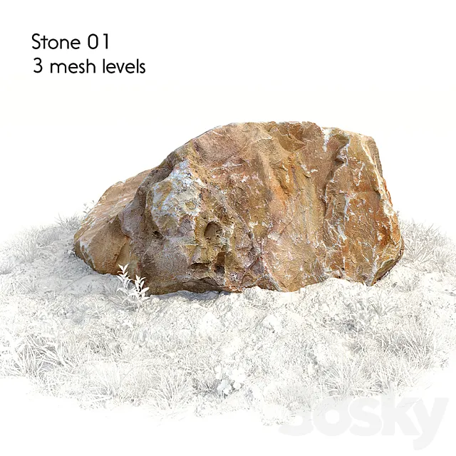 Stone 01 3D Model